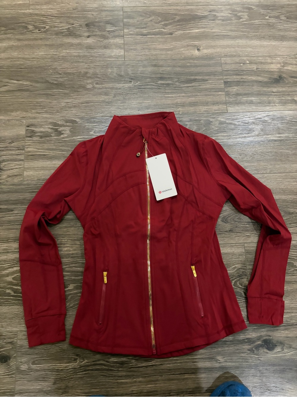 🍷 Burgundy Lululemon Nulu Define Jacket Gold & Align Pant 25” Set multiple sizes - Picture 3 of 10